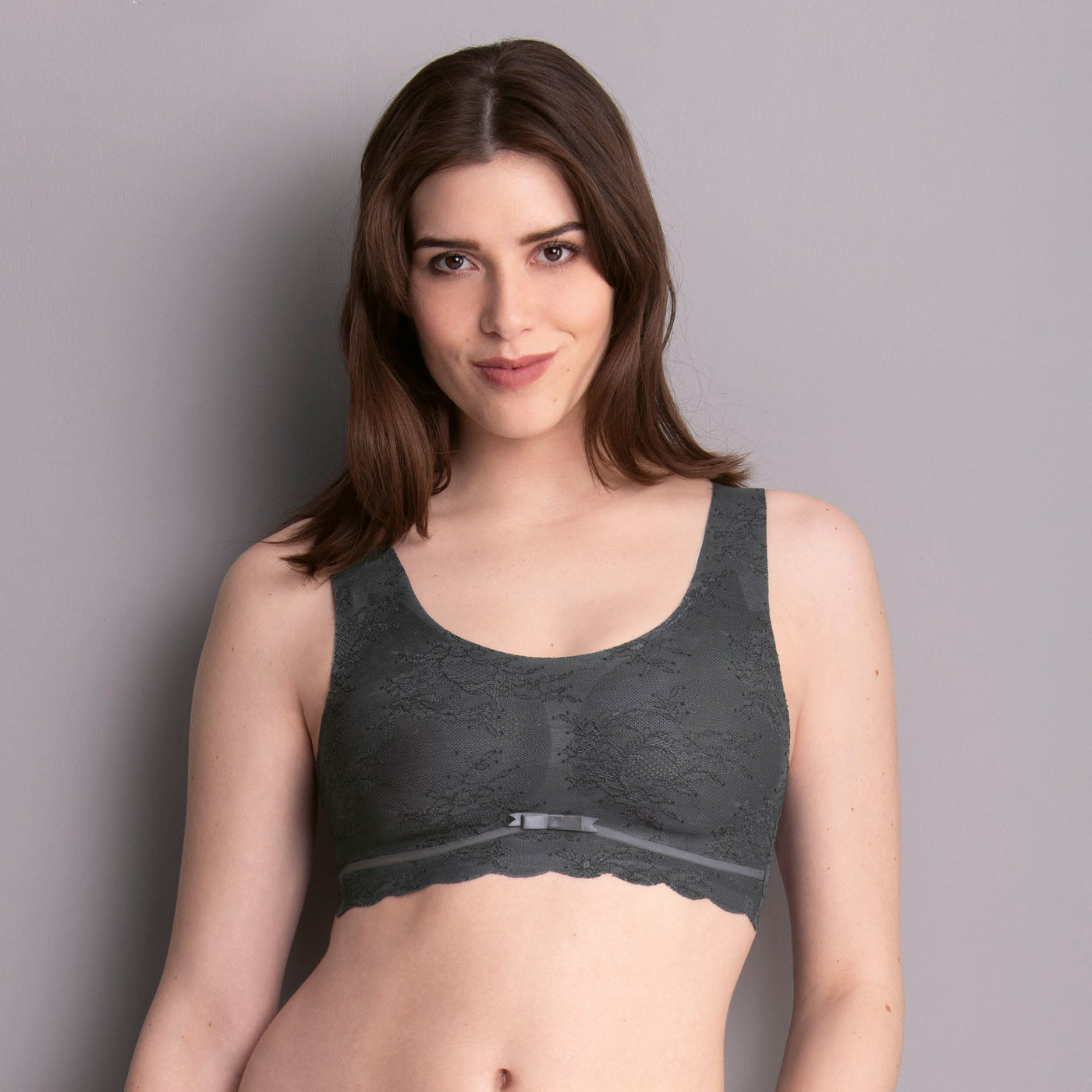 Anita - Essentials Bralette En Dentelle Avec Bonnets Anthracite Anita Soutien Gorge Sans Armatures