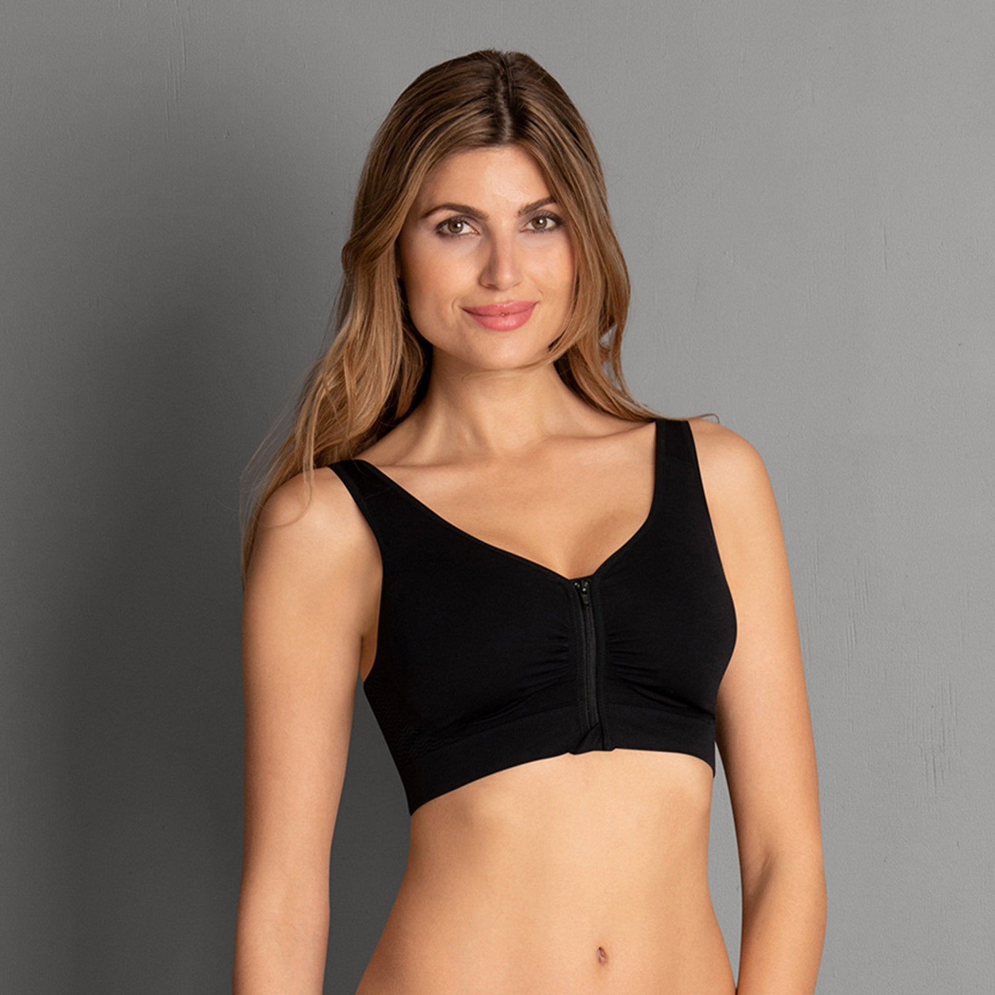 Anita Care - Lynn Soutien-Gorge Post Mastectomie Moulé Fermeture Frontale Noir