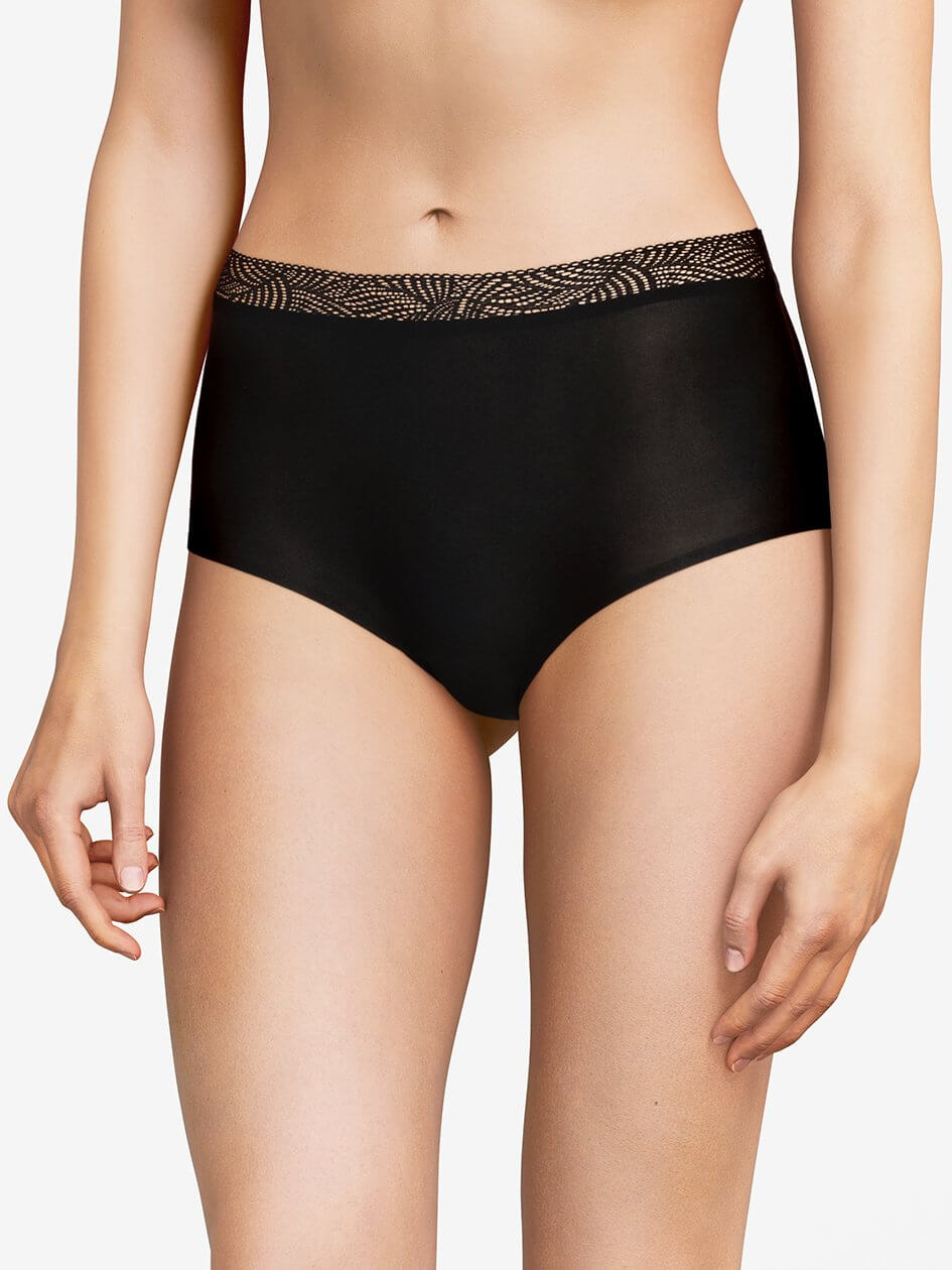 Chantelle - Softstretch Culotte Haute en Dentelle Noir Chantelle Culotte Haute