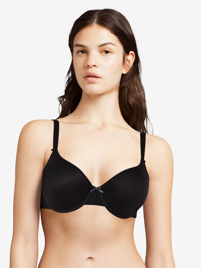 Chantelle - Basic Invisible Soutien-Gorge T-Shirt À Mémoire De Forme Noir Chantelle Soutien Gorge Emboȋtant