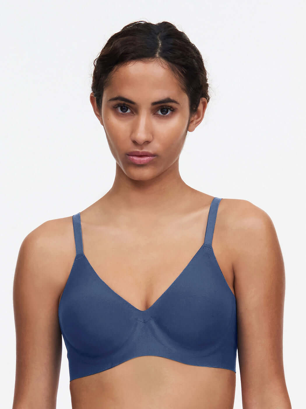 Chantelle - Softstretch Soutien-Gorge Plongeant à Armatures Bleu Céramique Chantelle Soutien Gorge Plongeant