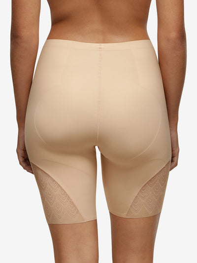 Chantelle - Sexy Shape Shorty Taille Haute Mi-Cuisse Beige Doré Chantelle Culotte Gianantes À Jambes Longue