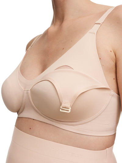 Chantelle - Pure Maternity Soutien-Gorge D'allaitement Sans Armatures Beige Doré Chantelle Soutien Gorge D’Allaitement