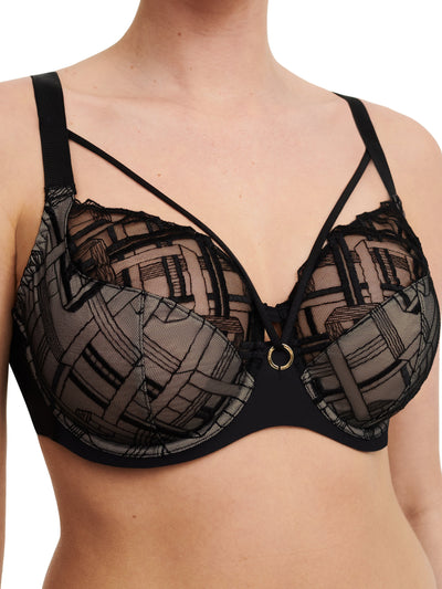 Chantelle - Support Graphique Soutien-Gorge Très Couvrant Avec Armatures Noir Chantelle Soutien Gorge Emboȋtant