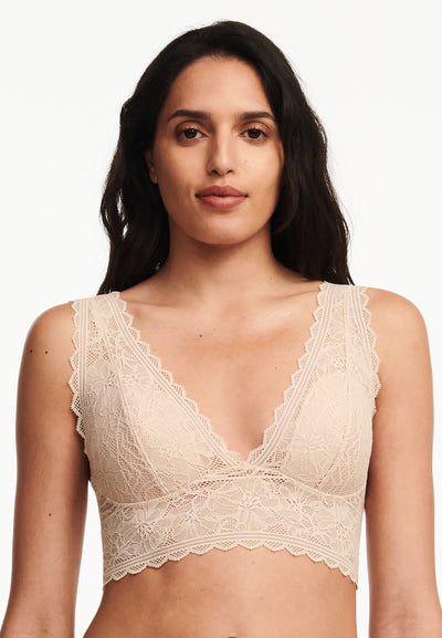 Chantelle Easyfeel - Floral Touch Soutien-Gorge Doux Beige Doré Chantelle EasyFeel Soutien Gorge Sans Armatures