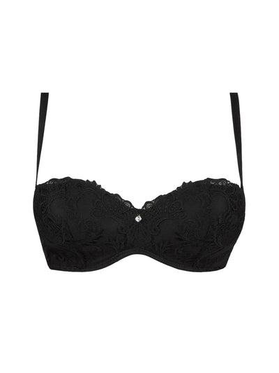 Lise Charmel - Dressing Floral Soutien Gorge Bandeau Coque  Noir
