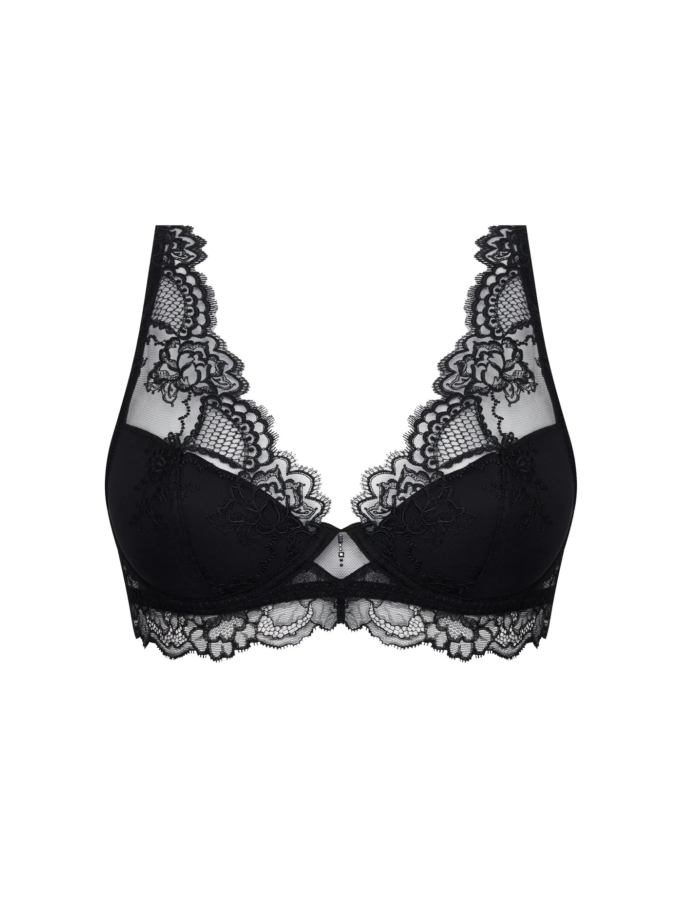 Lise Charmel - Sublime En Dentelle Soutien Gorge 1/2 Mousse Fantaisie Noir