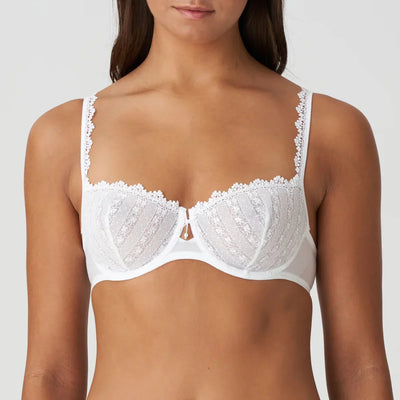 Marie Jo Christy Balcony Bra Vertical Seam - White Balcony Bra Marie Jo 