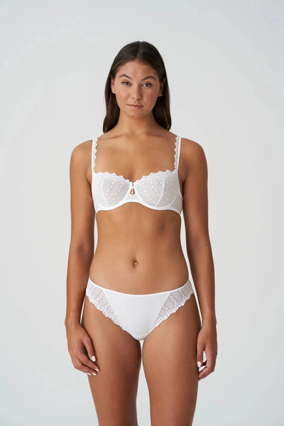 Marie Jo Christy Balcony Bra Vertical Seam - White Balcony Bra Marie Jo 