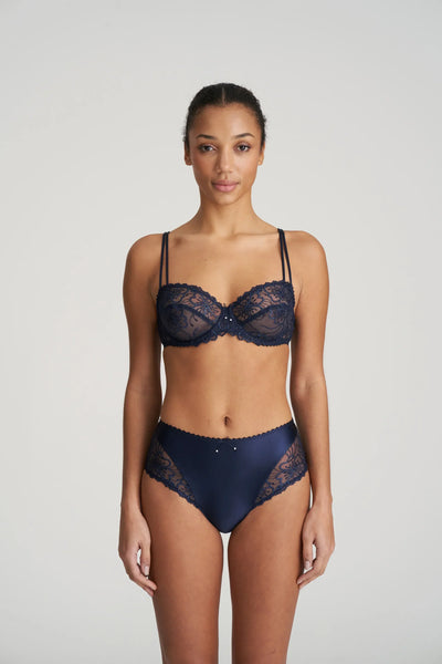 Marie Jo - Jane Soutien-Gorge Balconnet Couture Horizontale Velours Bleu