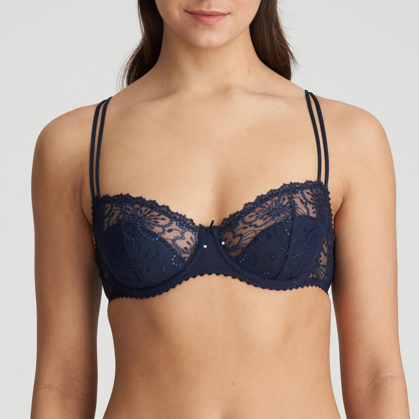 Marie Jo - Jane Soutien-Gorge Balconnet Semi-Rembourré Velours Bleu