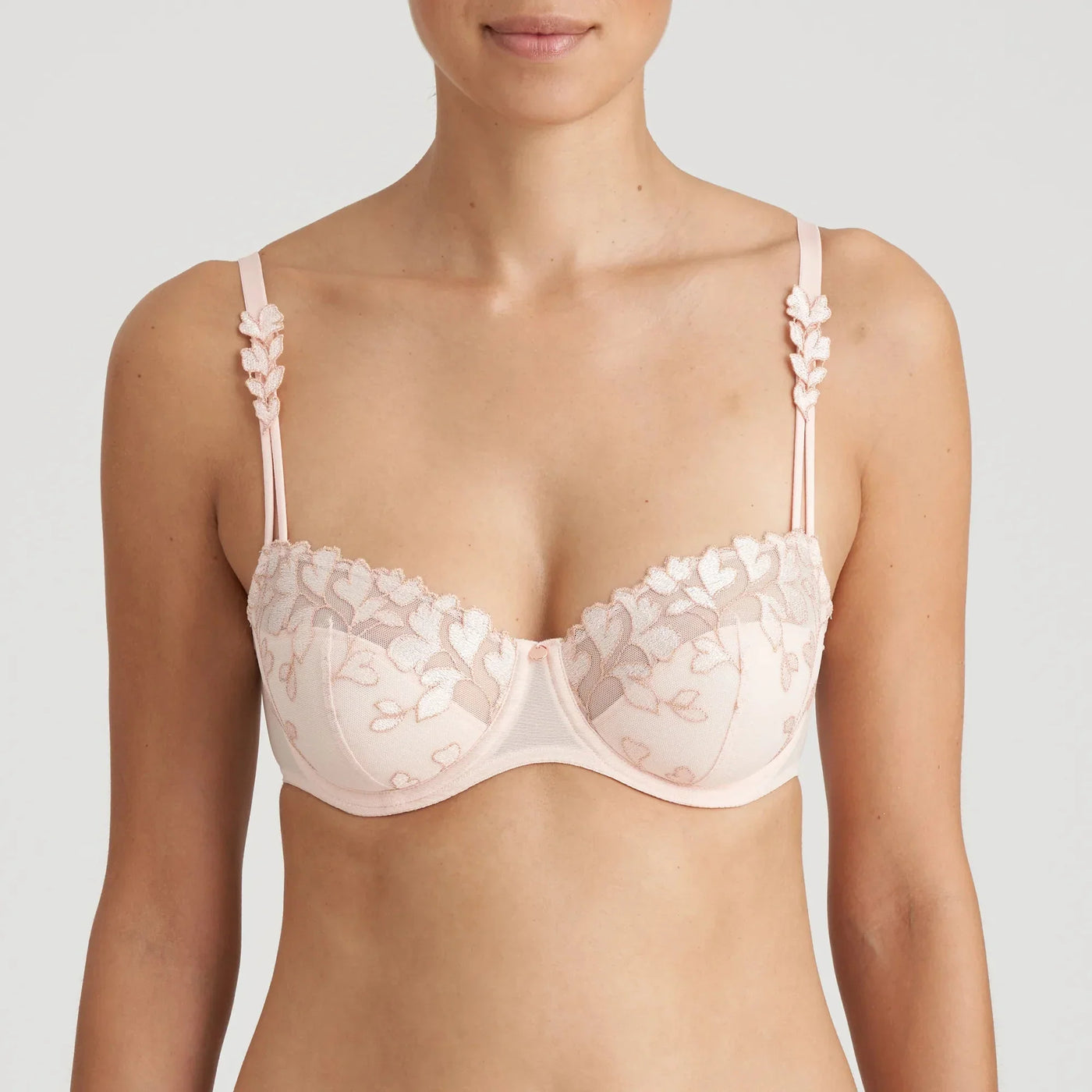 Marie Jo Leda Half Padded Balcony Bra - Glossy Pink Half Cup Bra Marie Jo 