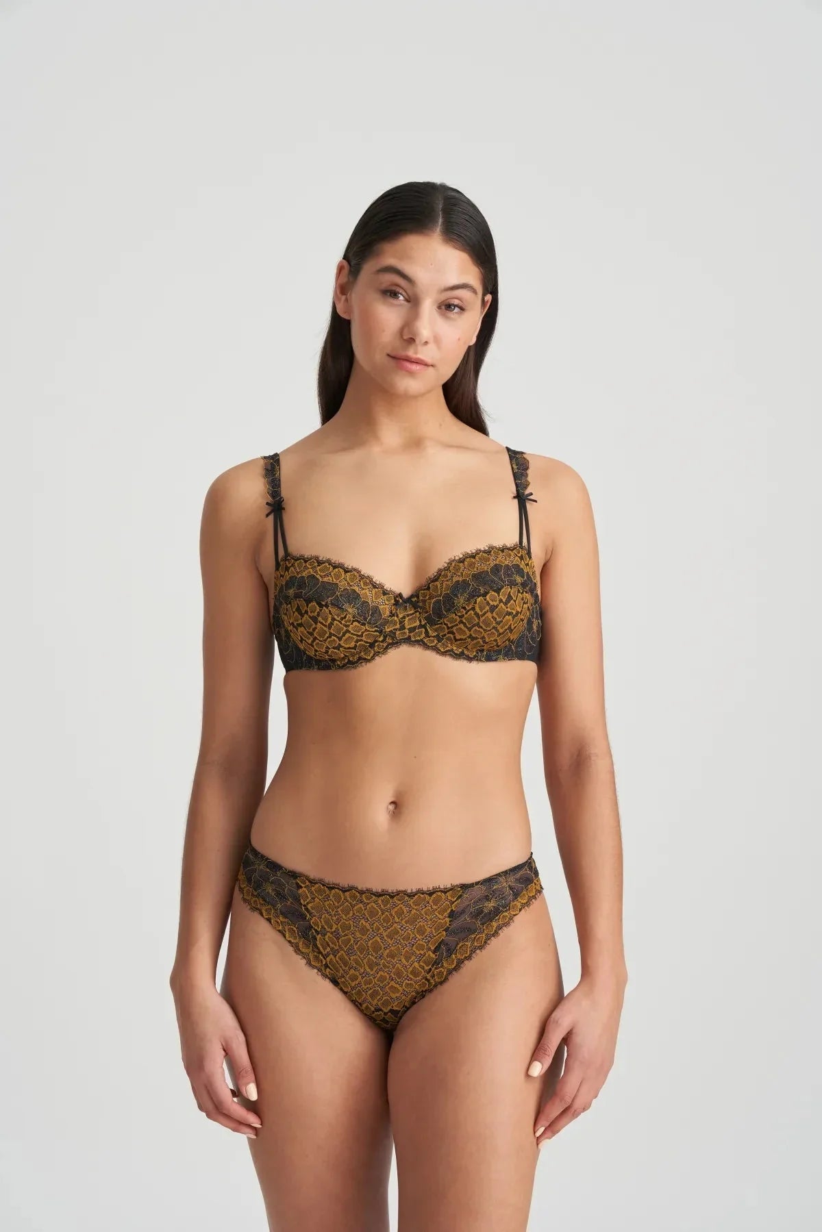 Marie Jo Naffi Balcony Bra Horizontal Seam - Honey Balcony Bra Marie Jo 