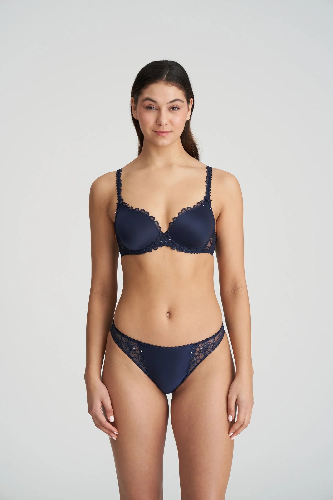 Marie Jo - Jane Soutien-Gorge Rembourré Forme Cœur Velours Bleu