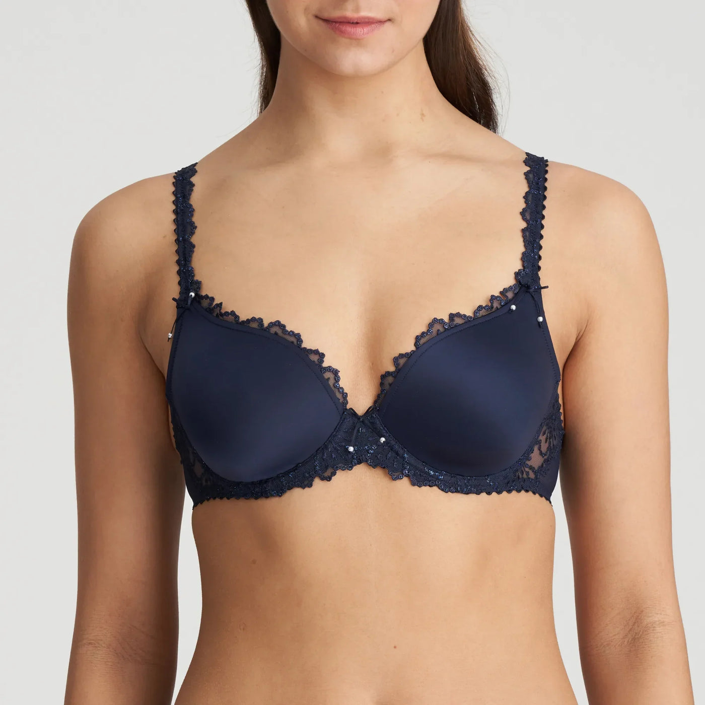 Marie Jo - Jane Soutien-Gorge Rembourré Forme Cœur Velours Bleu