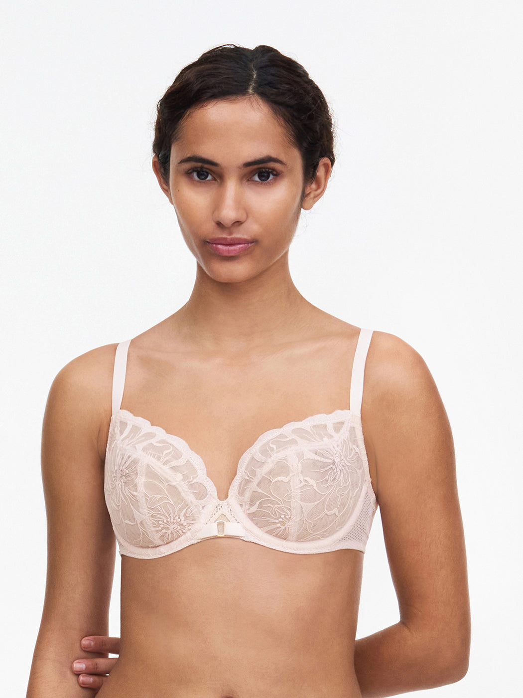 Chantelle Fleurs Covering Underwired Bra - Soft Pink Full Cup Bra Chantelle 