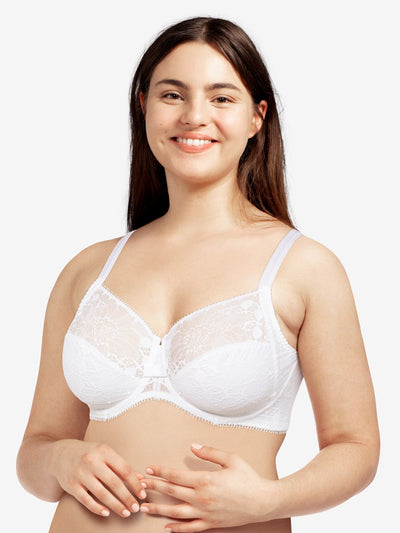 Chantelle Day To Night Very Covering Underwired Bra - White Full Cup Bra Chantelle