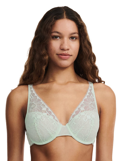 Chantelle Day To Night Plunge Spacer Bra - Green Lily Plunge Bra Chantelle 
