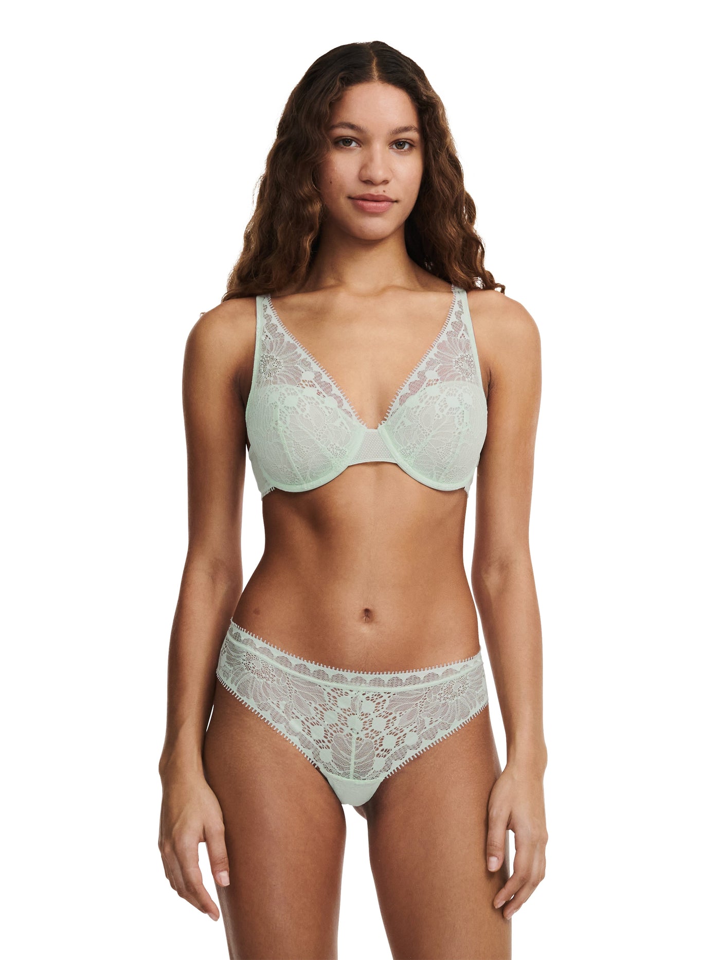 Chantelle Day To Night Plunge Spacer Bra - Green Lily Plunge Bra Chantelle 