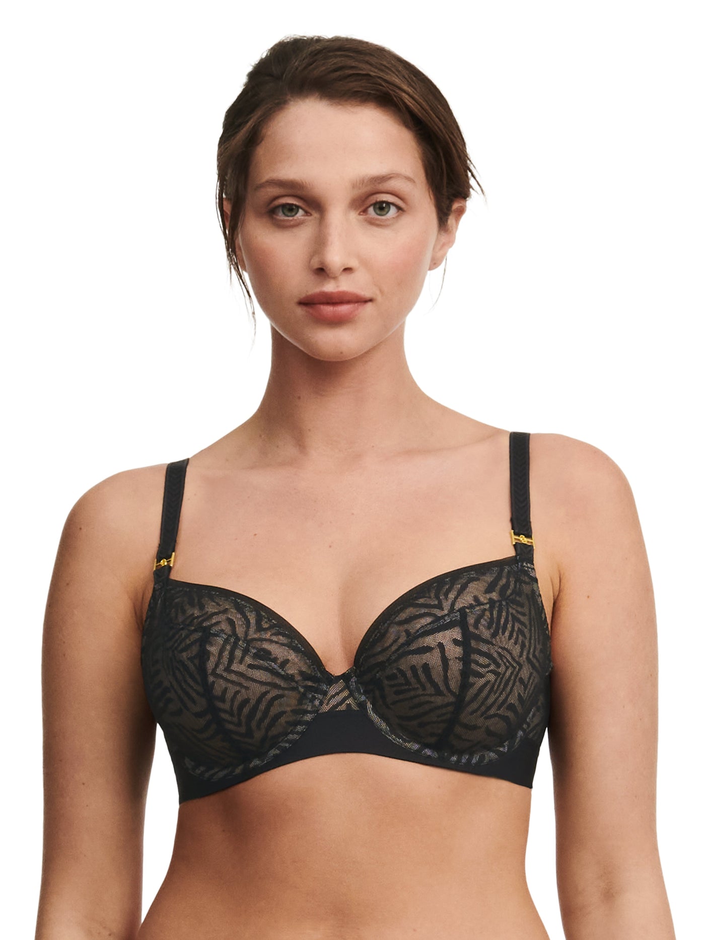 Chantelle - Graphic Allure Covering Underwired Black Full Cup Bra Chantelle 